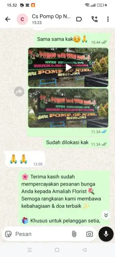 Testimonial Papan Bunga lere