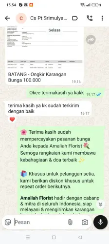 Testimonial Papan Bunga lere
