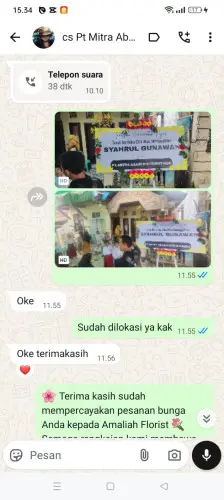 Testimonial Papan Bunga lere